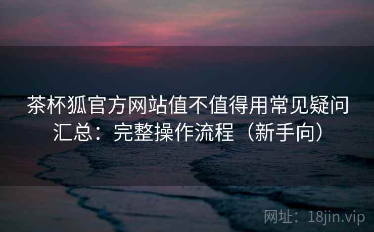 茶杯狐官方网站值不值得用常见疑问汇总：完整操作流程（新手向）