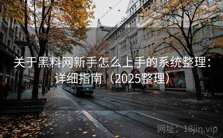 关于黑料网新手怎么上手的系统整理：详细指南（2025整理）