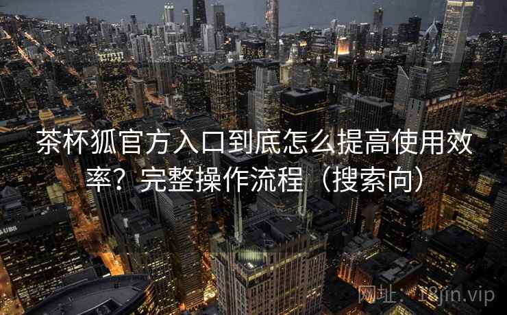 茶杯狐官方入口到底怎么提高使用效率？完整操作流程（搜索向）